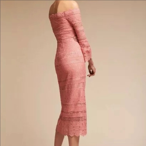 AMUR Lace dress GORGEOUS new Pink sz 4 - Picture 3 of 6
